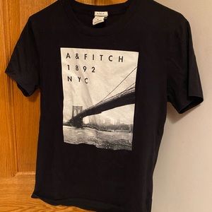 abercrombie and Fitch black and white muscle tee